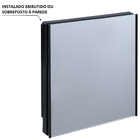 Armário Banheiro Espelheira Sobrepor E Embutir Preto | 30,1x9